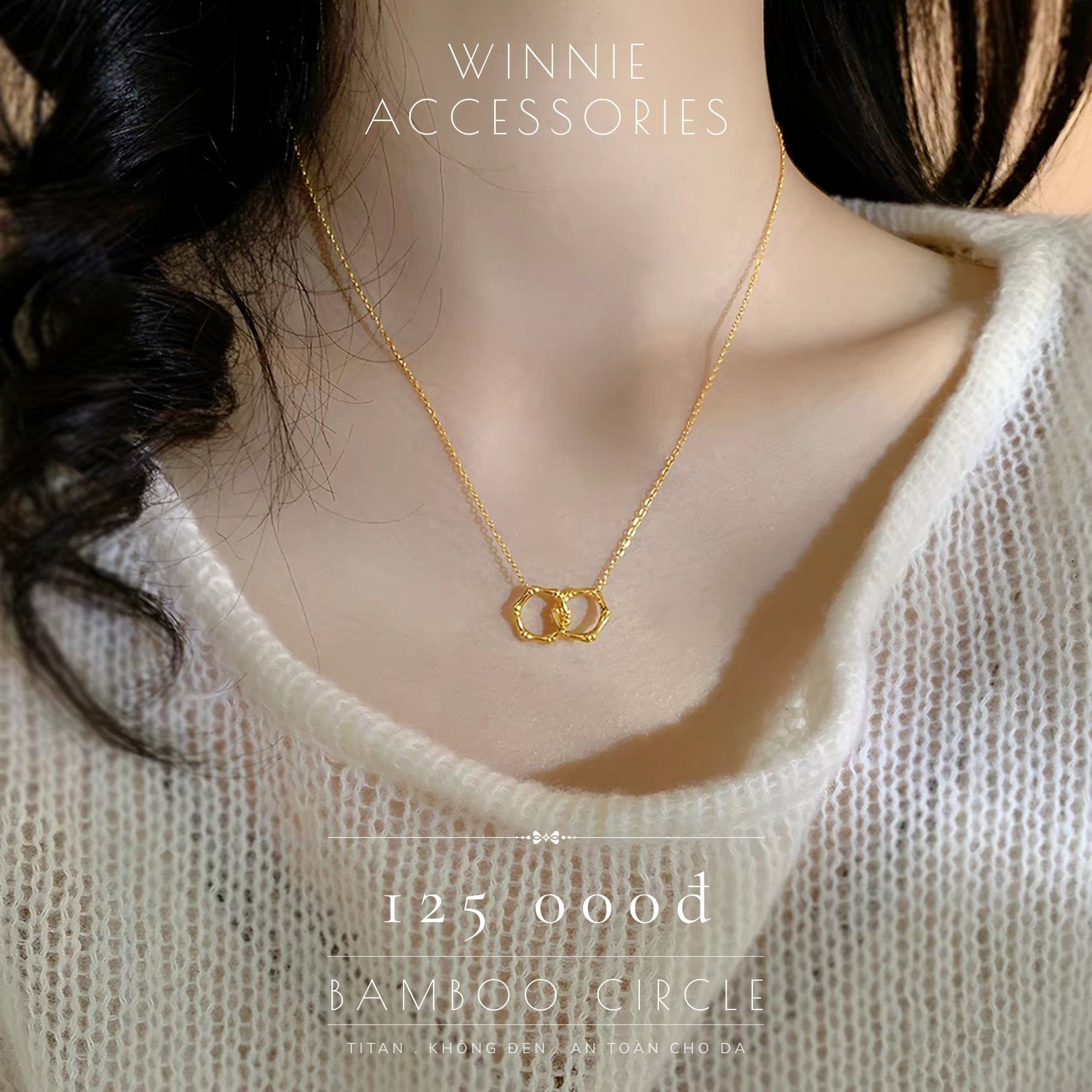  Dây chuyền Titan Bamboo Circle VG 