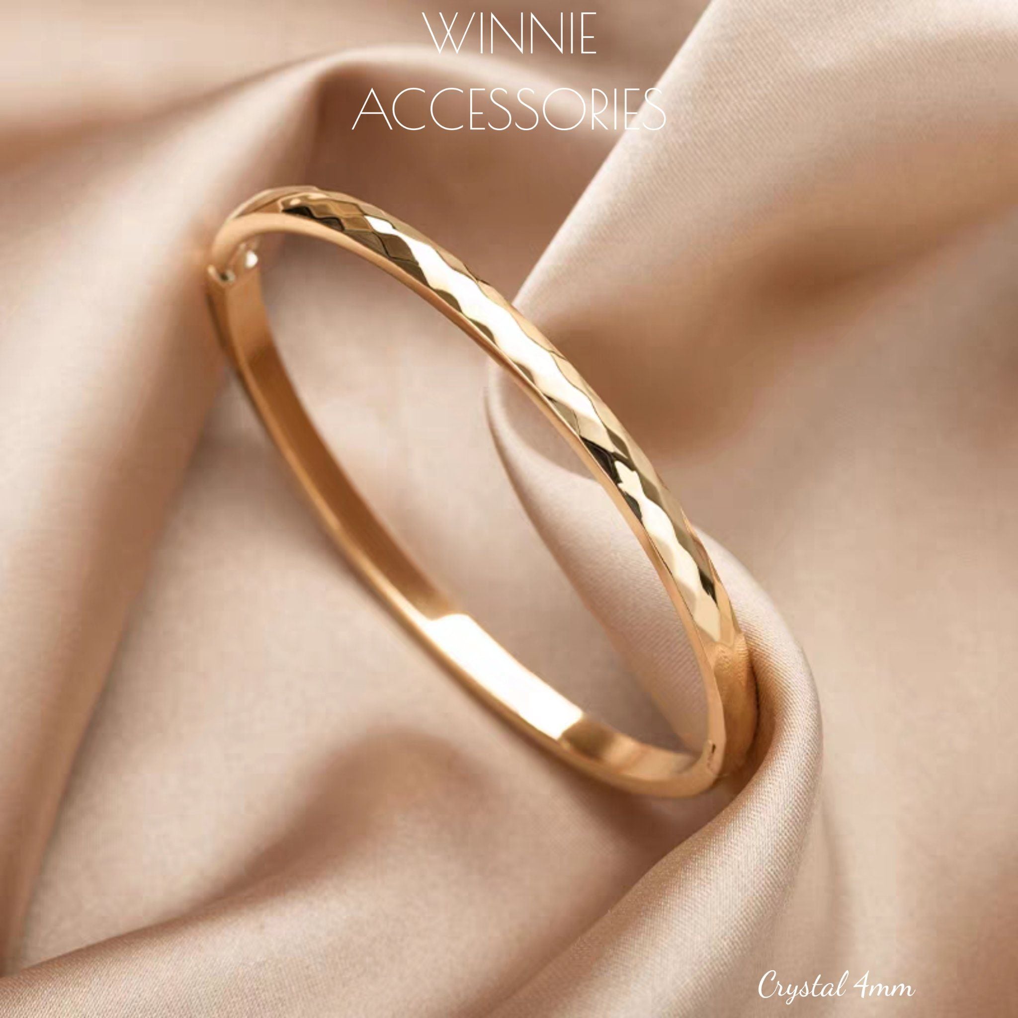  Vòng tay Titan Crystal Bản 4mm 