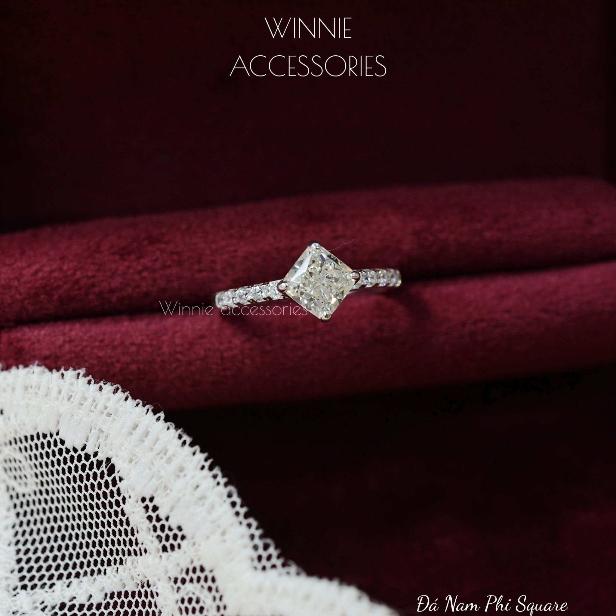  Nhẫn Bạc S925 Nam Phi Square - Light 