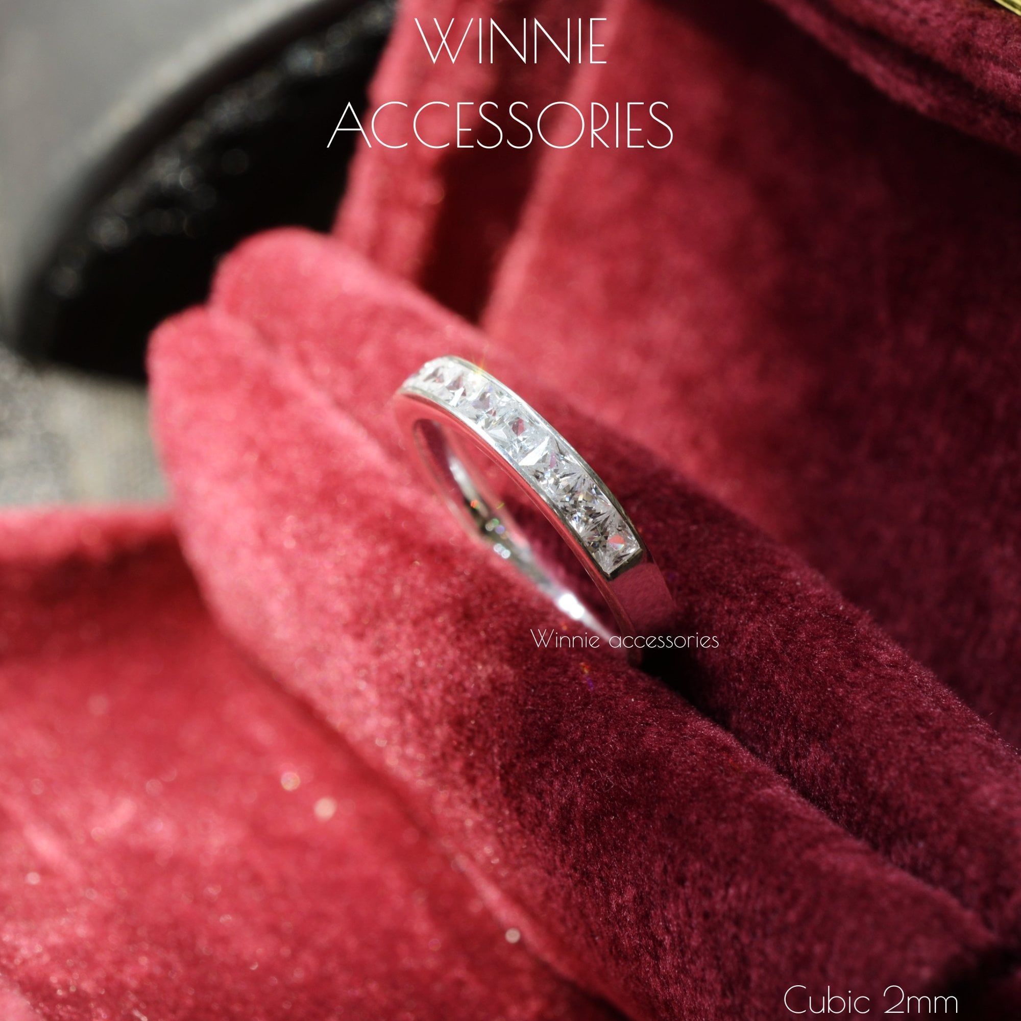  Nhẫn Bạc S925 Cubic 2mm 