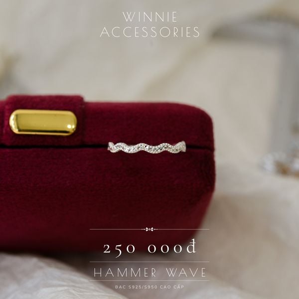  Nhẫn Bạc S925 Hammer Wave 