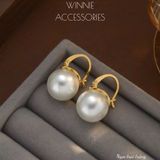  Hoa tai titan Ngọc trai trắng 