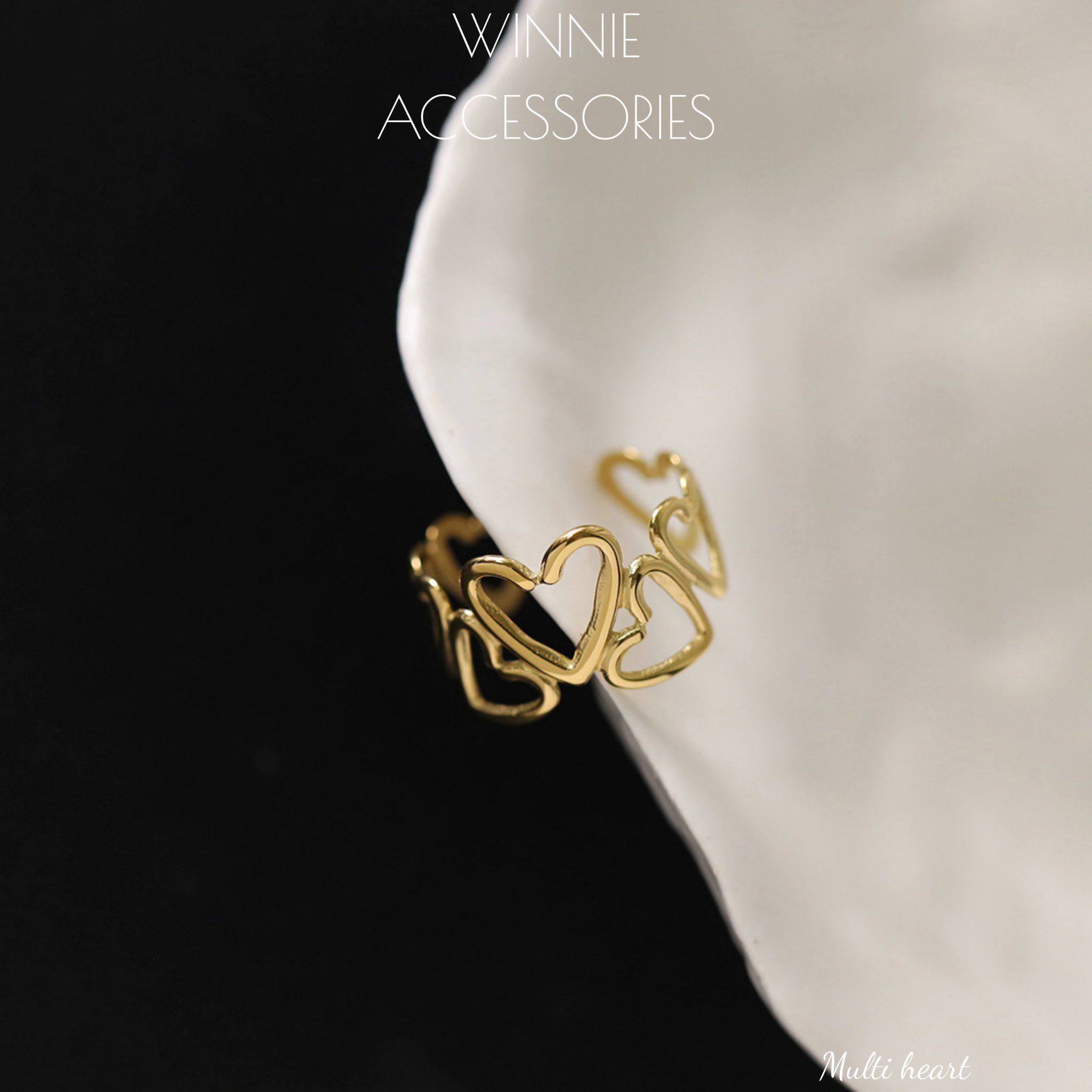  Nhẫn Titan Multi Heart 