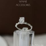  Nhẫn Bạc S925 Đá Nam Phi Oval white 