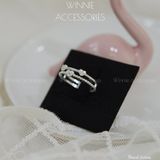  Nhẫn Bạc S925 Heart Twins 