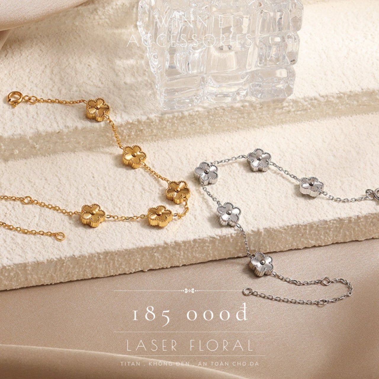  Lắc tay Titan Laser Floral B 