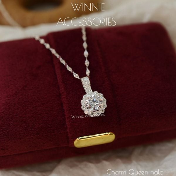  Charm Dây chuyền Bạc S925 Queen Halo (không kèm dây) 