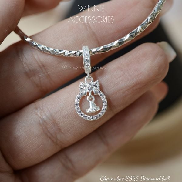  Charm Bạc S925 Diamond Bell 