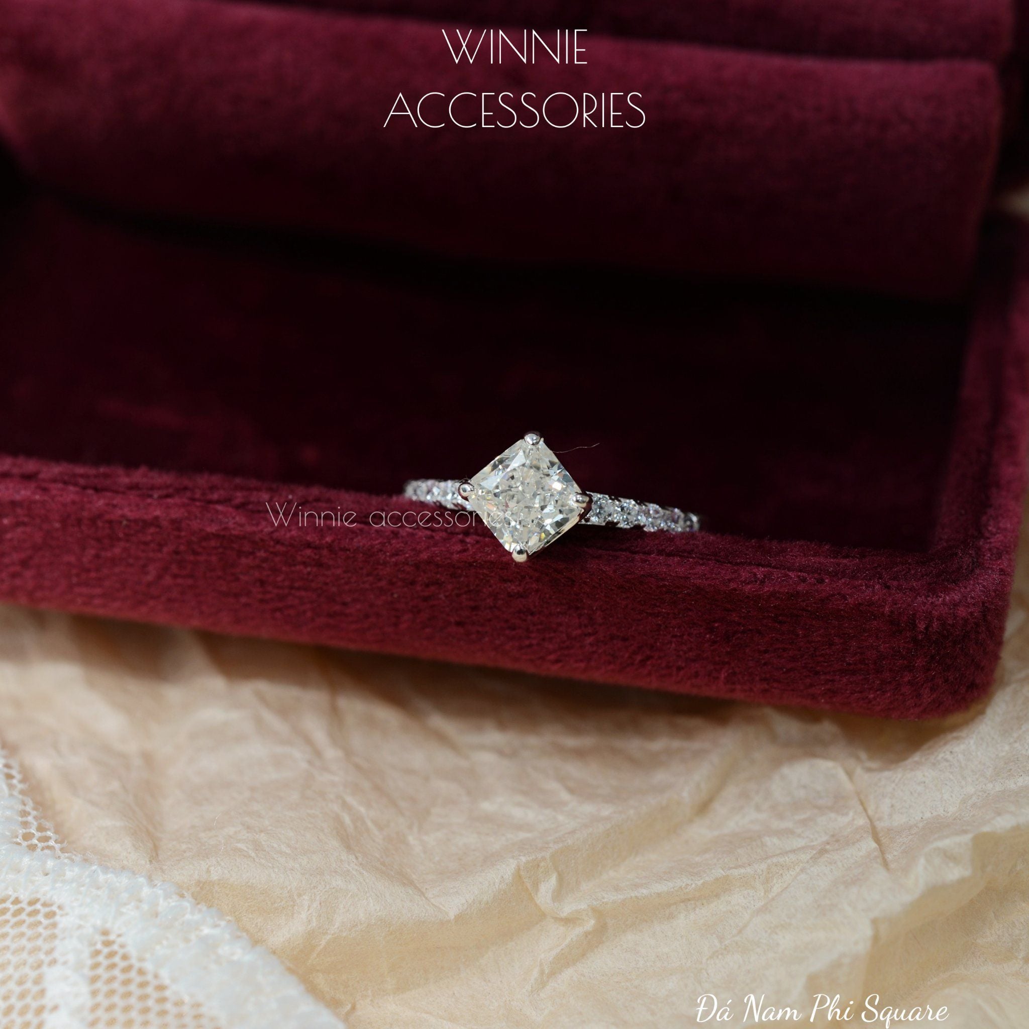  Nhẫn Bạc S925 Nam Phi Square - Light 