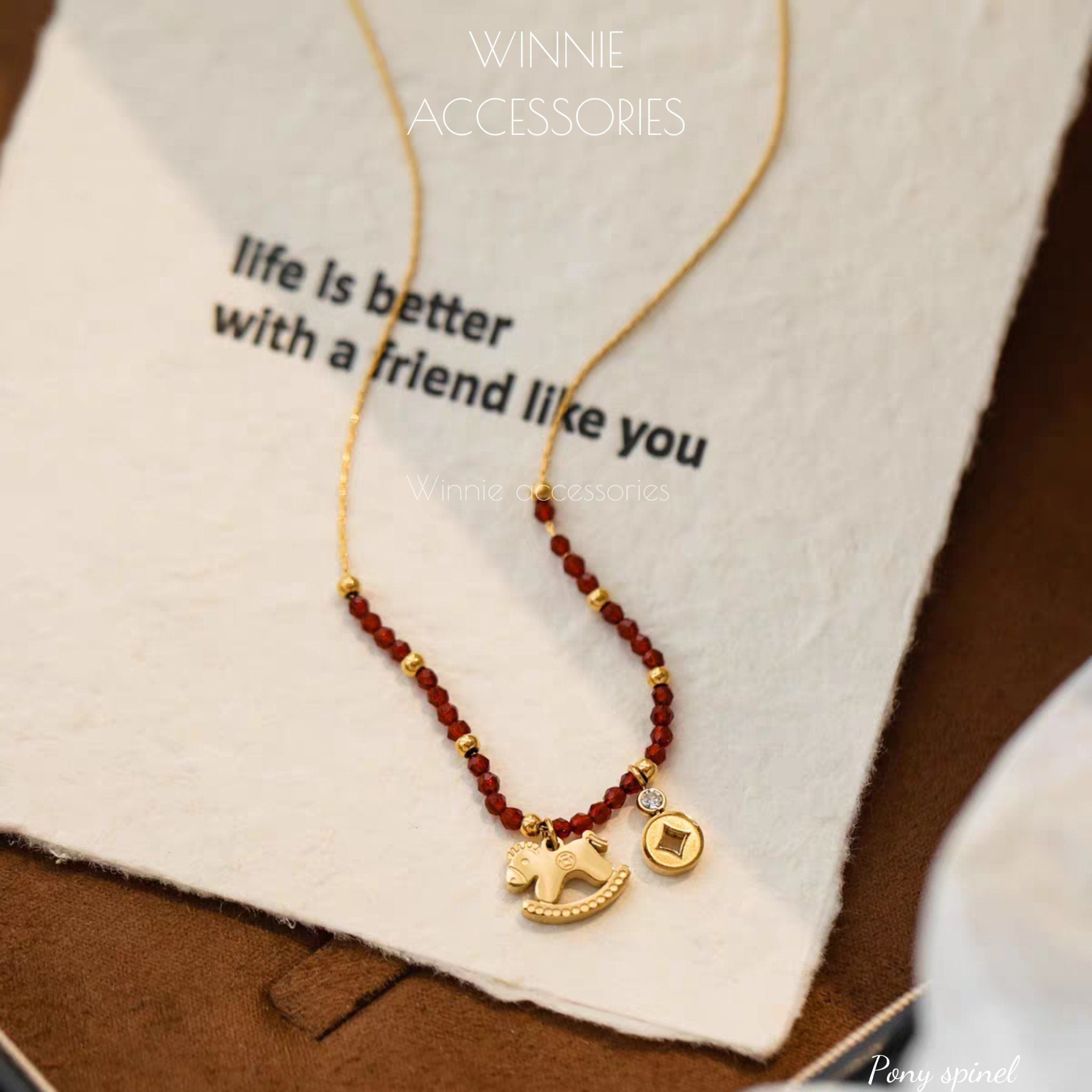  Dây chuyền titan Pony Spinel 