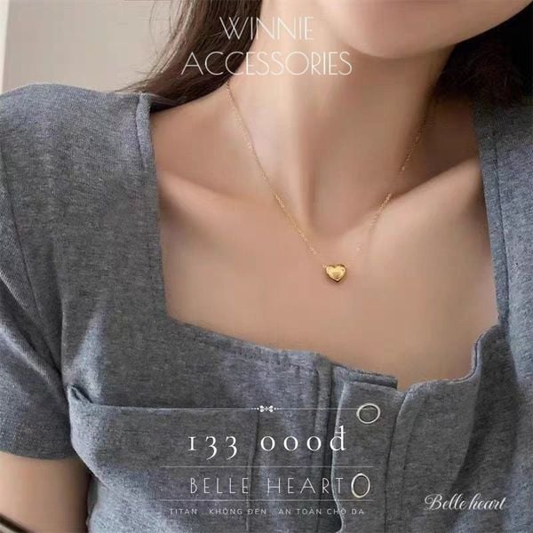  Dây chuyền Titan Belle heart 
