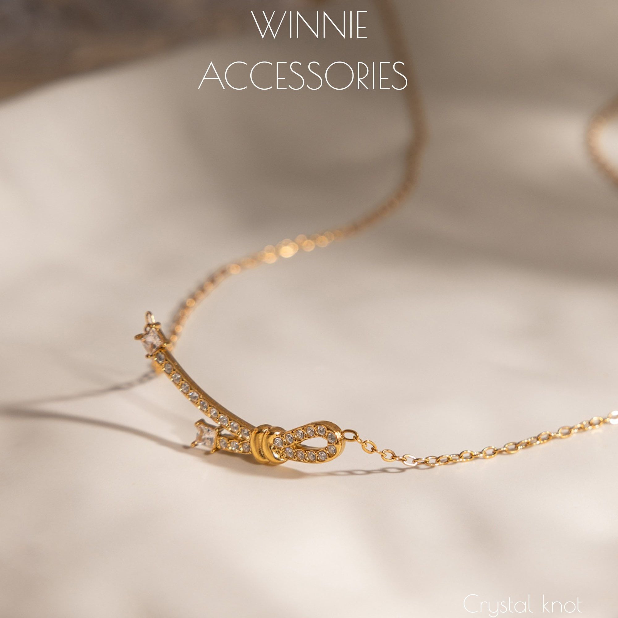  Dây chuyền Titan Crystal knot 
