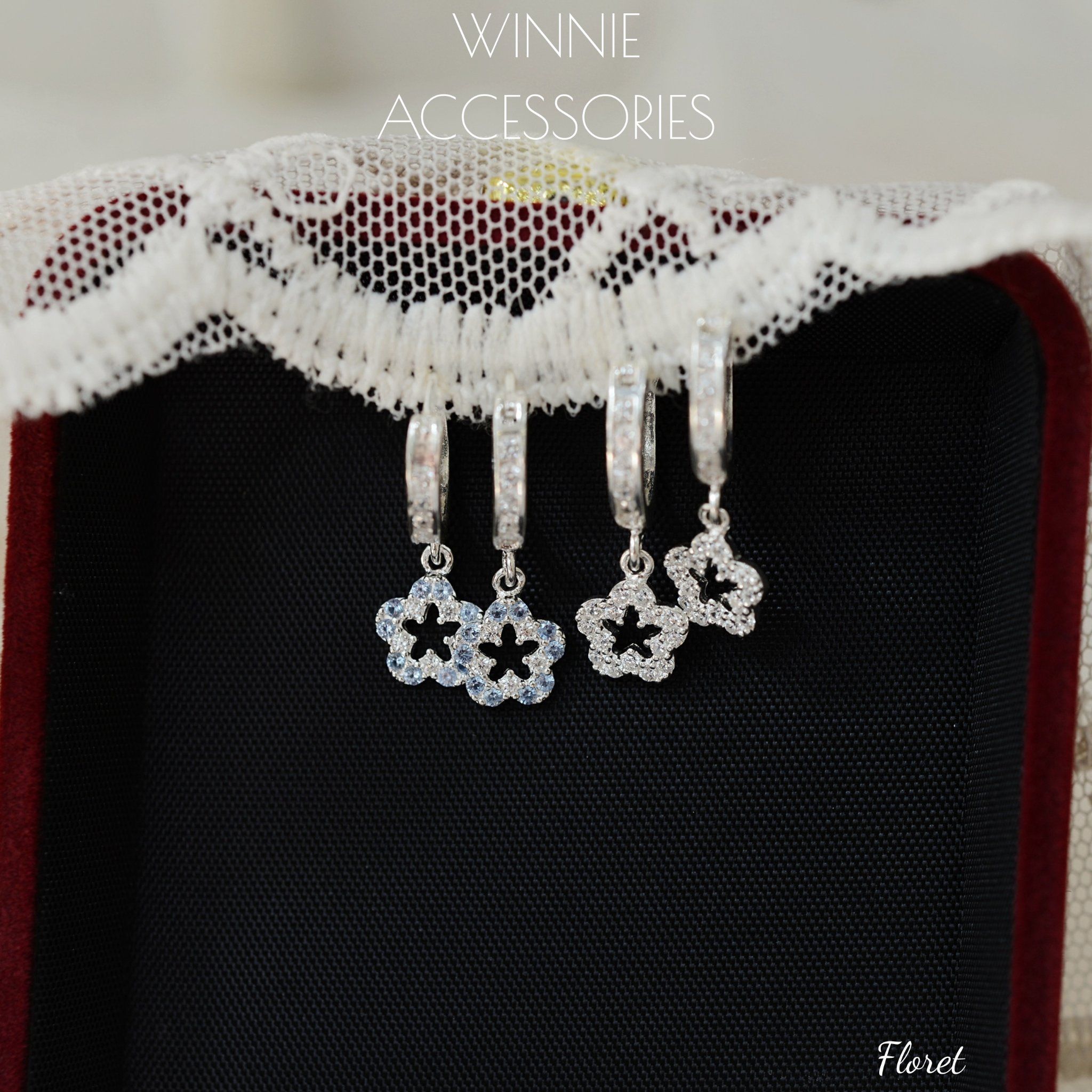  Hoa tai Bạc S925 Khoen Floret 