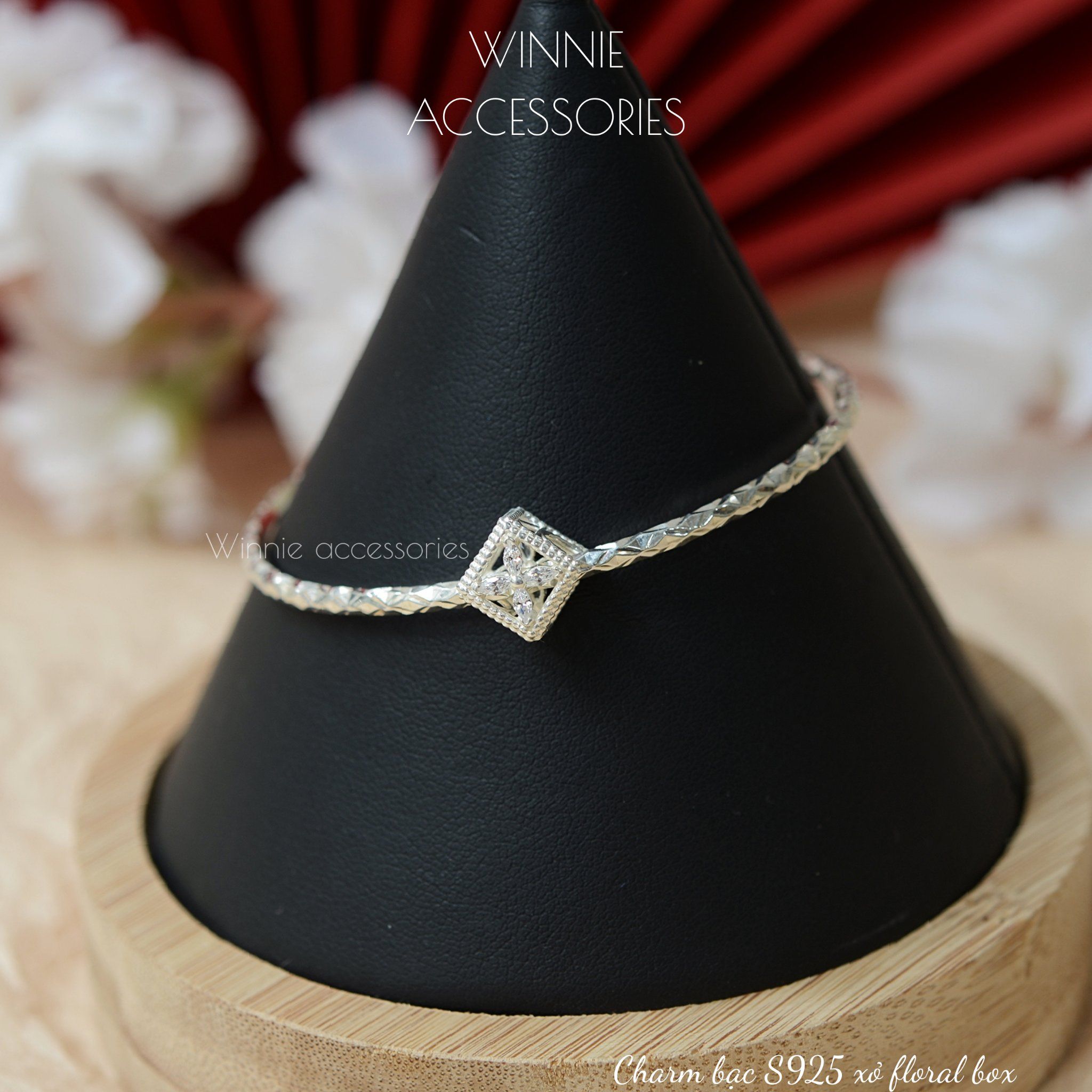  Charm Bạc S925 Xỏ Floral Box 