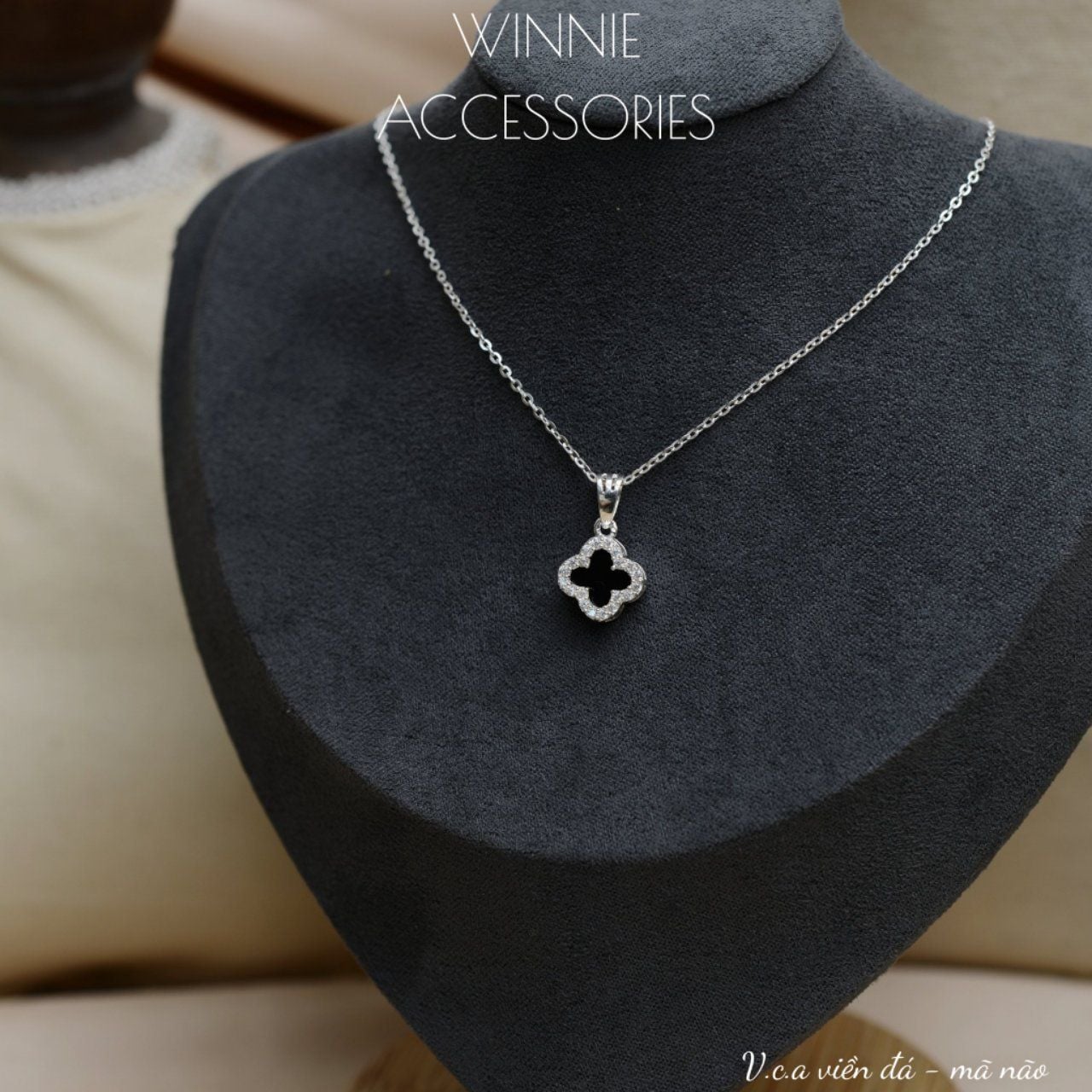  Dây chuyền Bạc S925 VCA viền đá 
