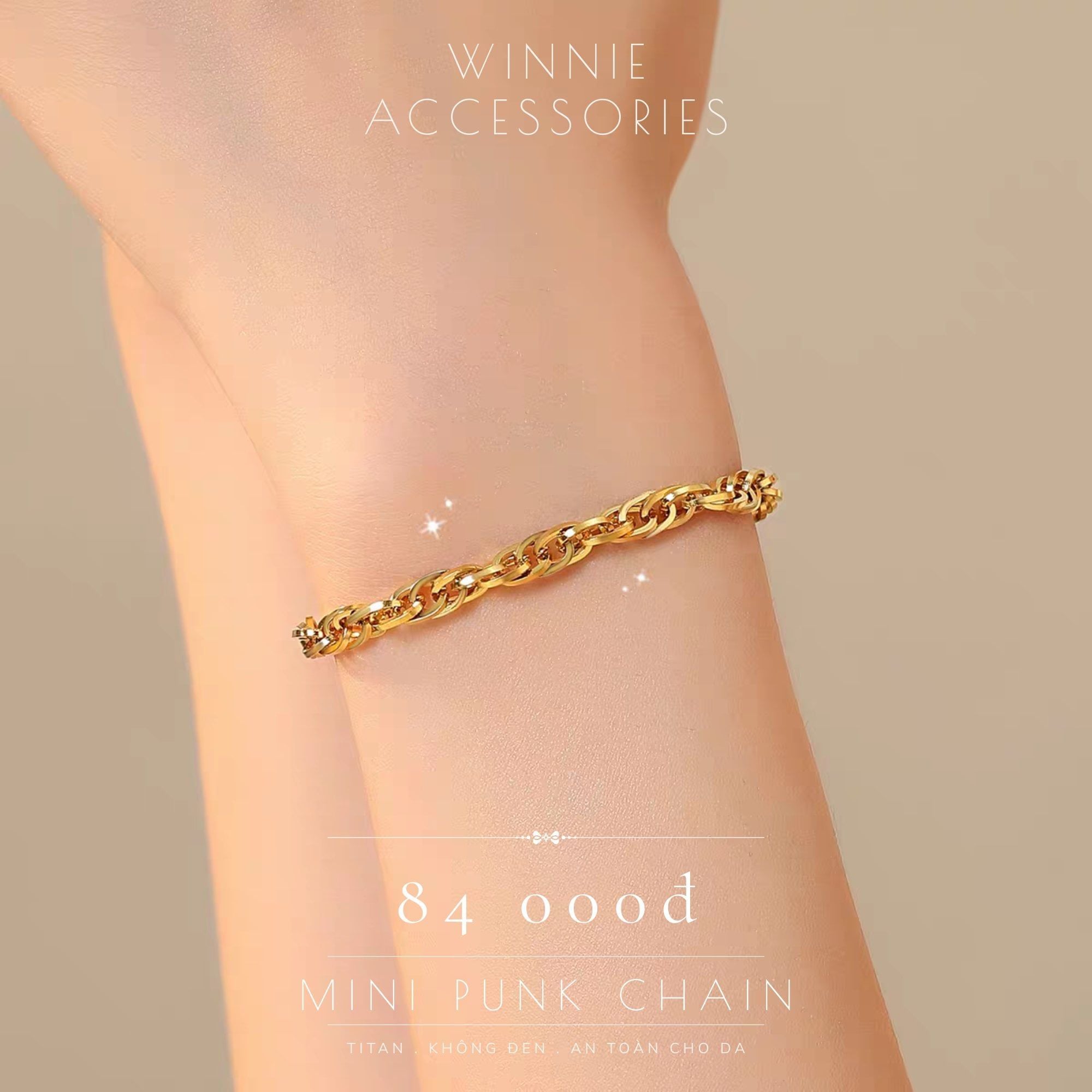  Lắc tay Titan Mini punk chain 