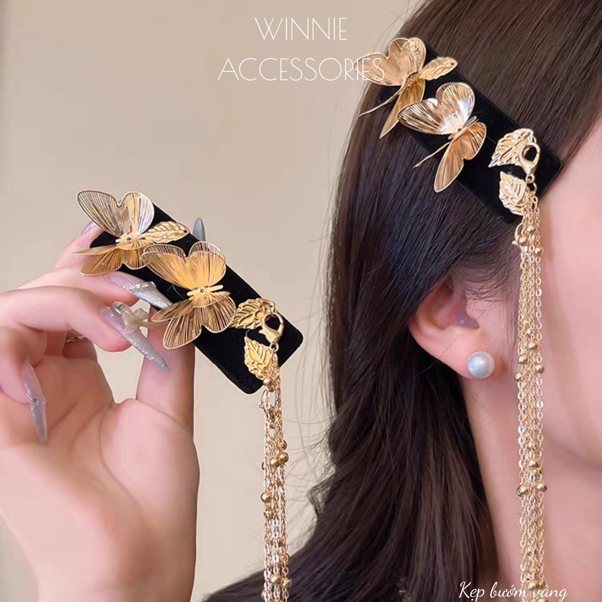  Kẹp Bướm Vàng 