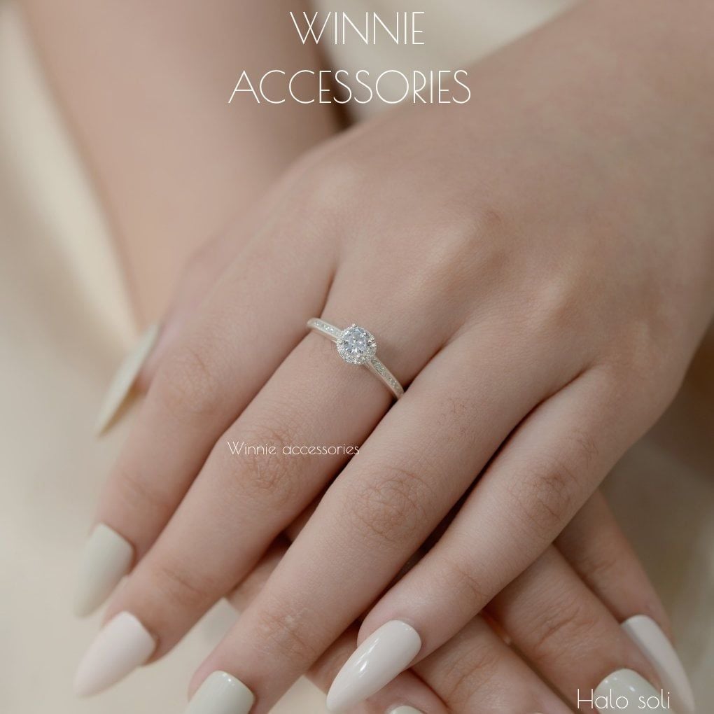  Nhẫn Bạc S925 Halo Soli 