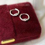  Hoa tai Bạc S925 Circle heart 