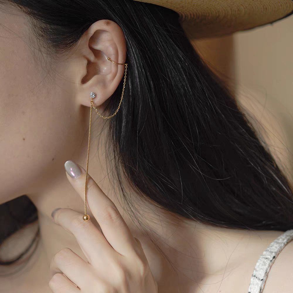  Hoa tai Titan Earcuff chain drop (1 chiếc) 