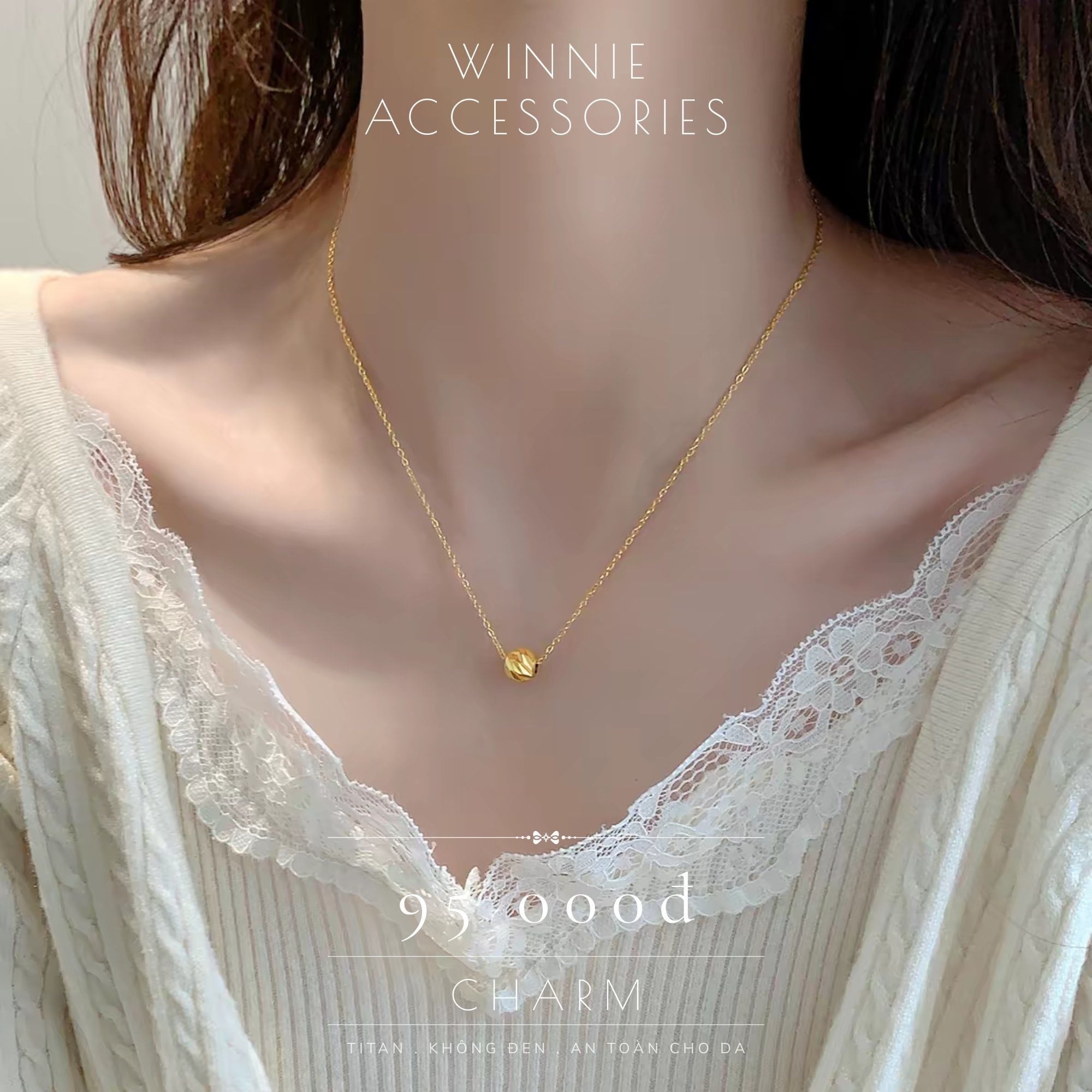  Dây chuyền titan Charm VG 