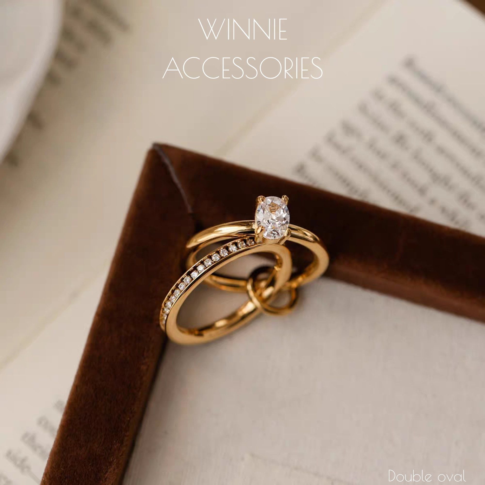  Nhẫn Titan Double Oval 
