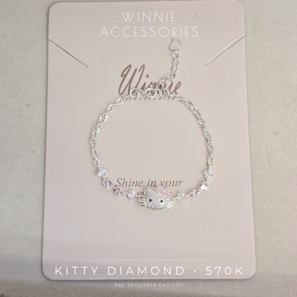  Lắc tay Bạc S925 Kitty Diamond 