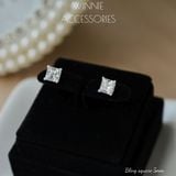  Hoa tai Bạc S925 Bling Square 