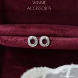  Hoa tai Bạc S925 Minimal glow (Đã xi kim) 