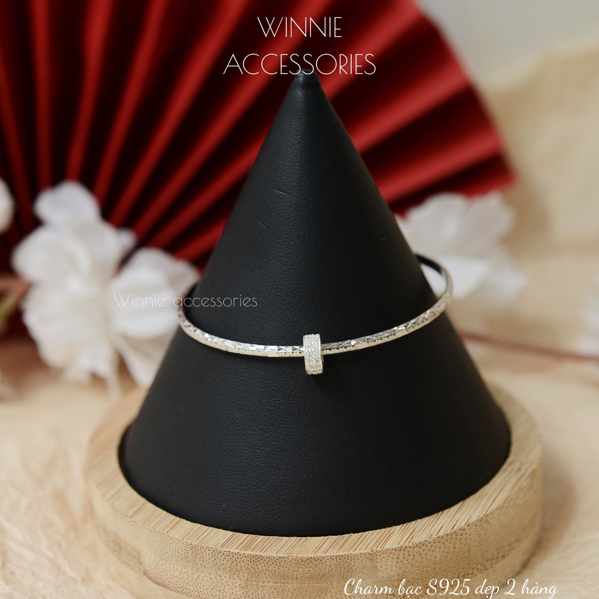  Charm Bạc S925 Dẹp 2 hàng 