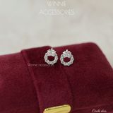  Hoa tai Bạc S925 Circle Star 