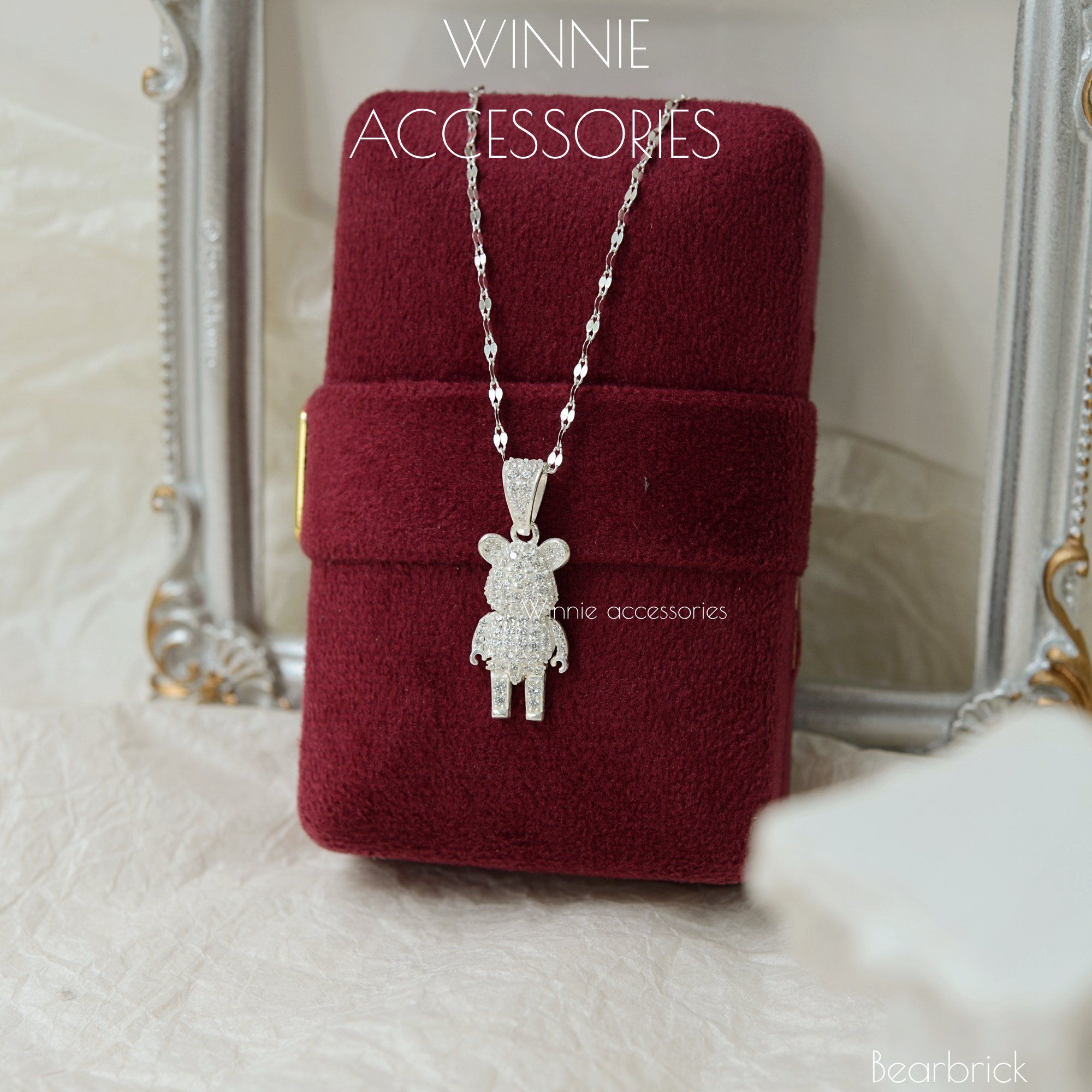 Charm Dây chuyền Bạc S925 Bearbrick (Không kèm dây) 