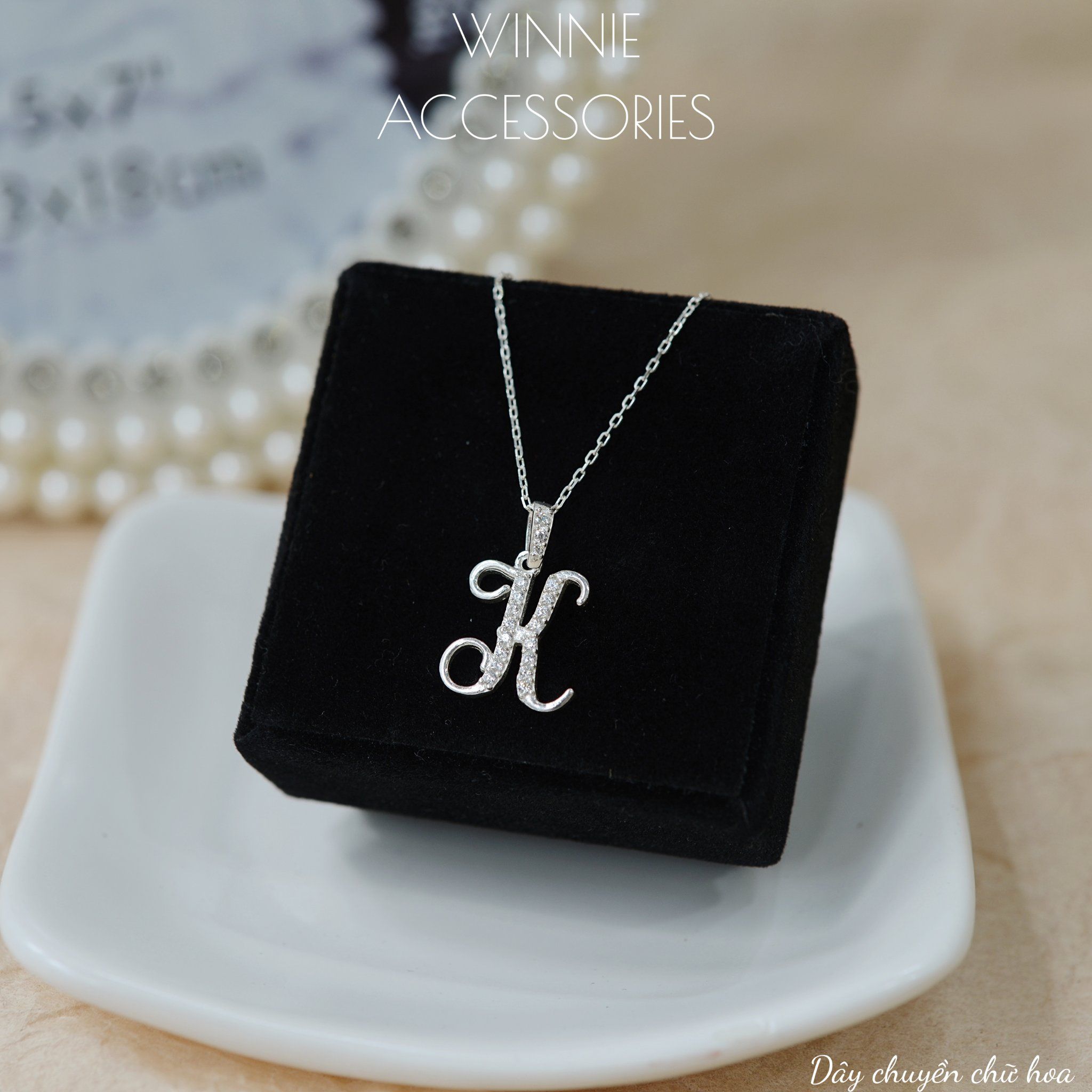  Dây chuyền Bạc S925 Chữ hoa 