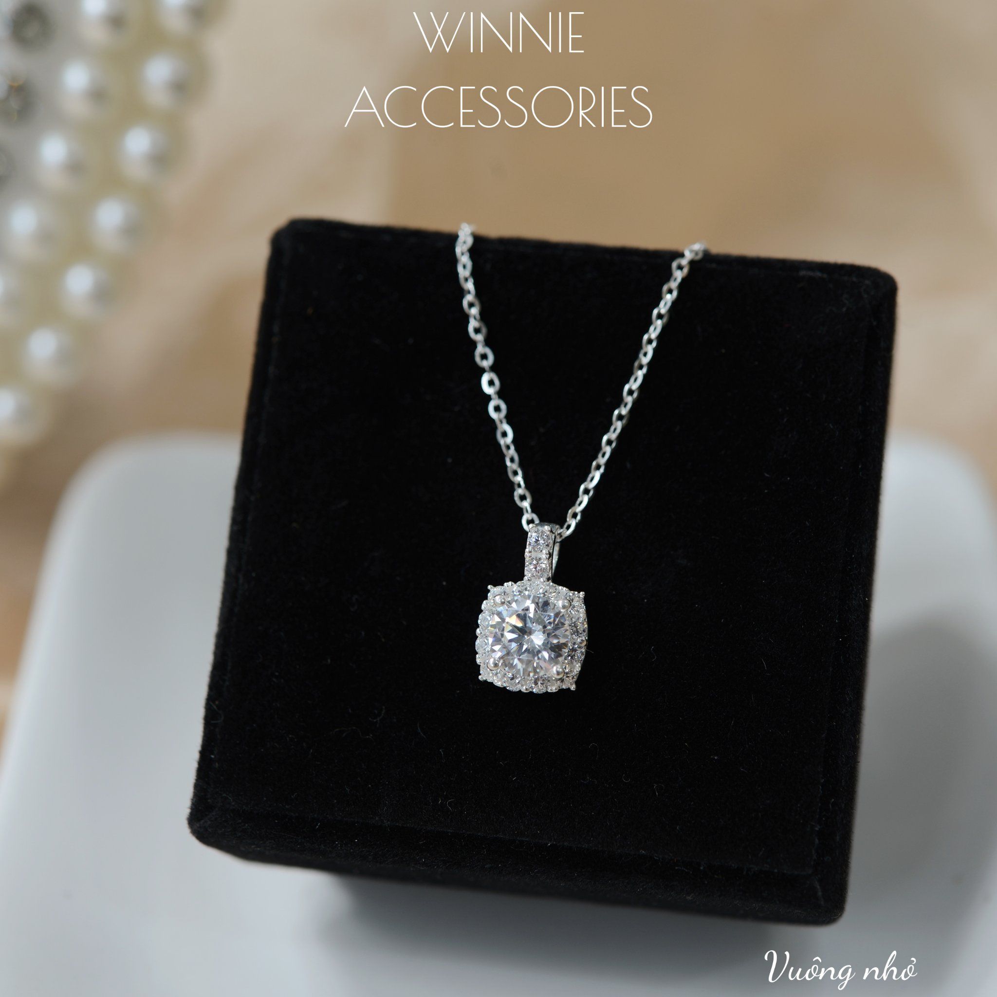  Dây chuyền Bạc S925 Vuông nhỏ 