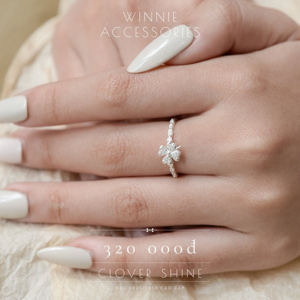  Nhẫn bạc S925 Clover shine 