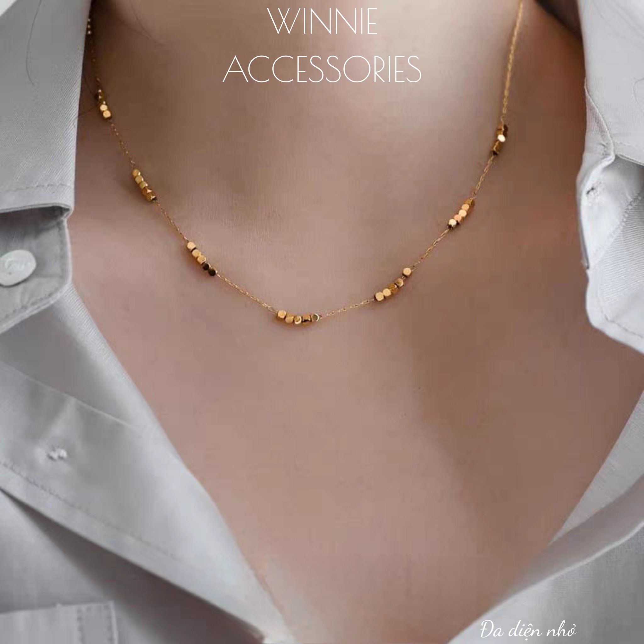  Dây chuyền titan Đa diện nhỏ 