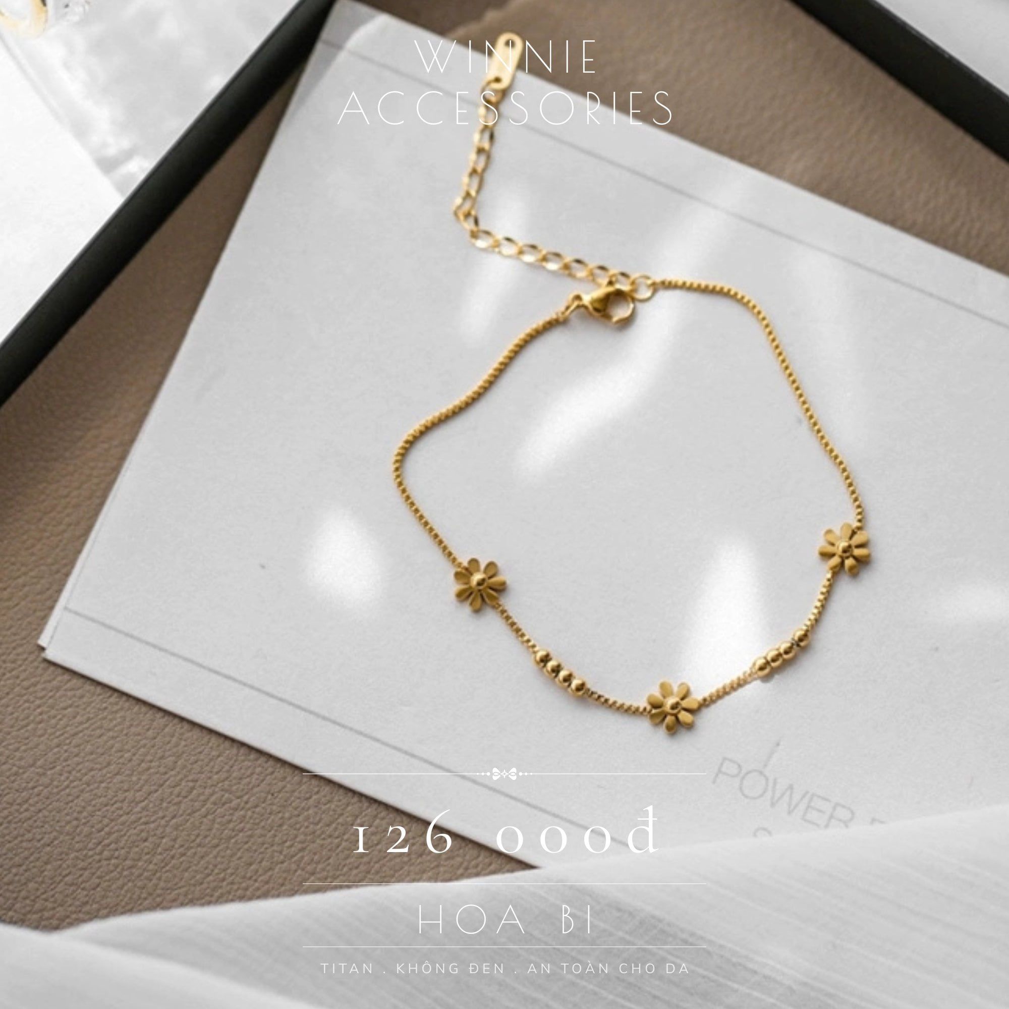  Lắc chân titan Hoa bi VG 