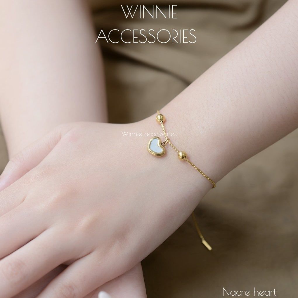  Lắc tay titan Nacre Heart VG 