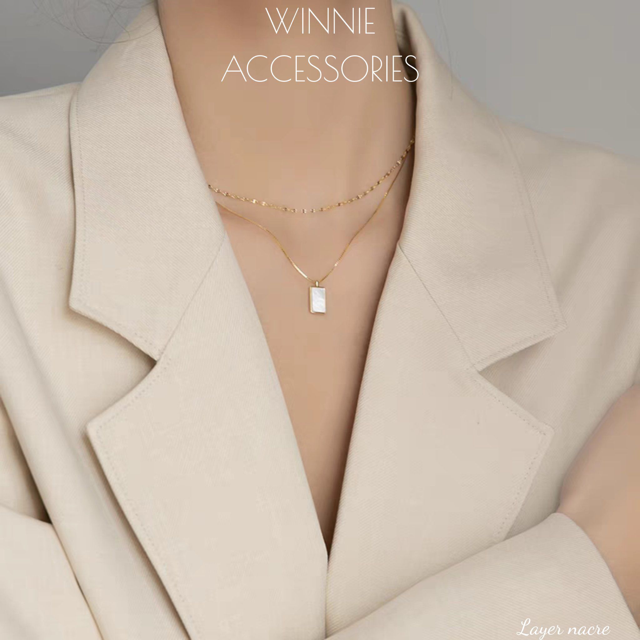  Dây chuyền titan Layer Nacre 