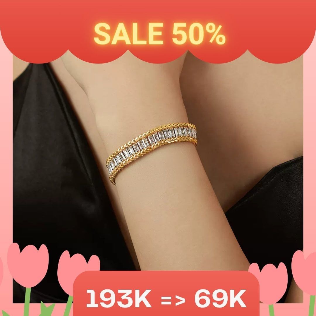  Lắc tay Titan Baguette Chain 