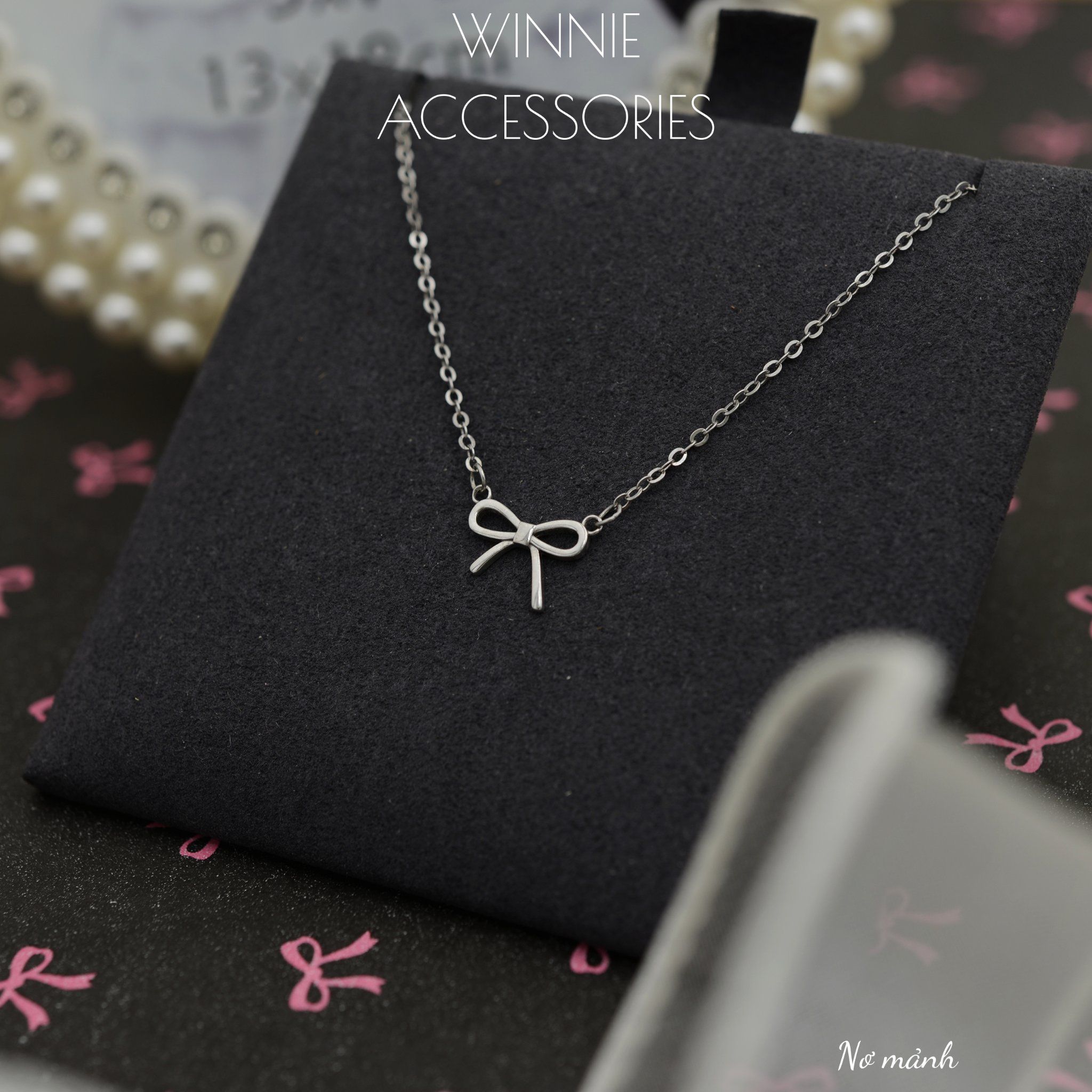  Dây chuyền Bạc S925 Nơ mảnh 