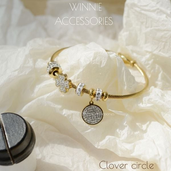  Vòng tay Titan Naky Charm Clover Circle 