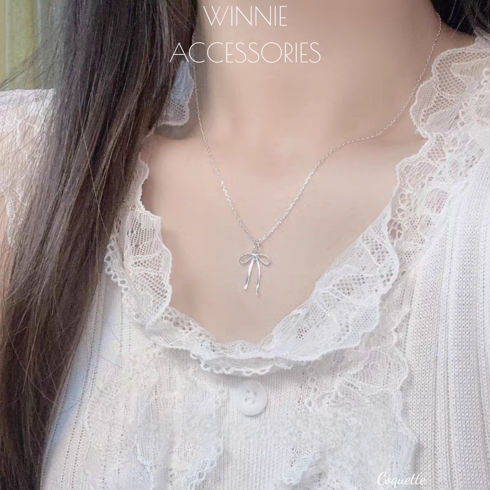  Charm Dây chuyền bạc S925 Coquette (Không kèm dây) 