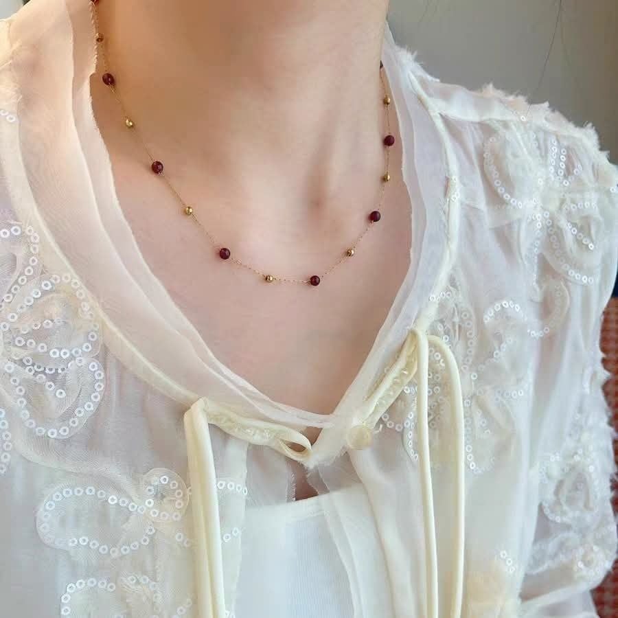  Dây chuyền titan Garnet 