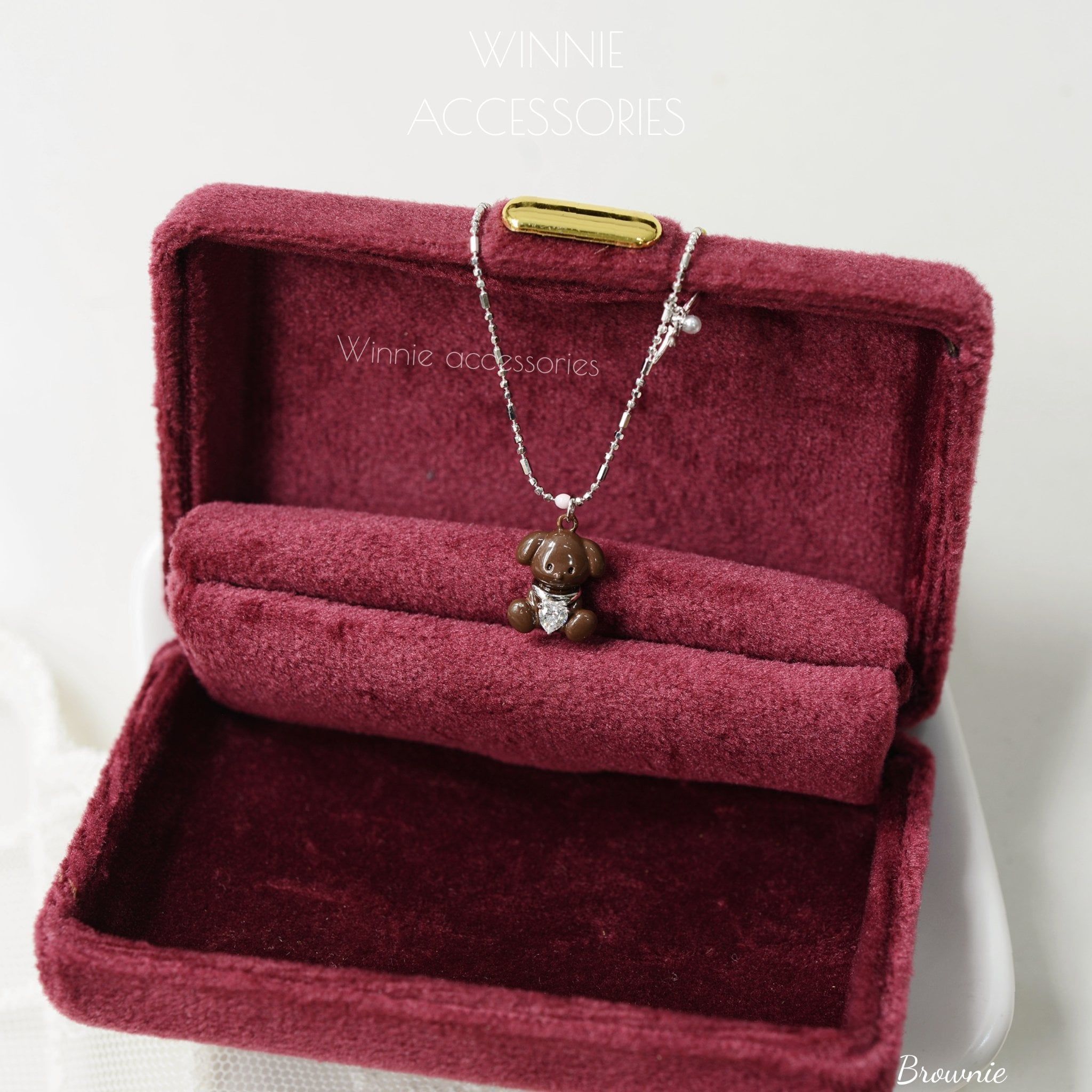  Dây chuyền Bạc S925 Brownie (đã xi bạch kim) 