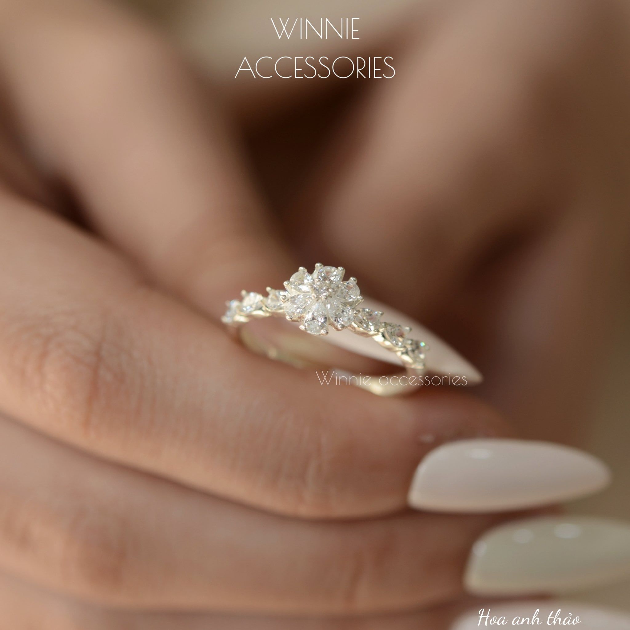  Nhẫn Bạc S925 Hoa Anh Thảo 