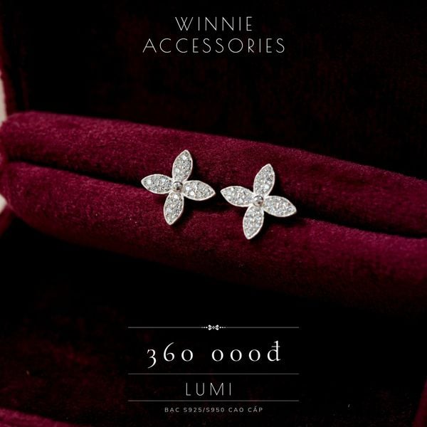  Hoa tai Bạc S925 Lumi 