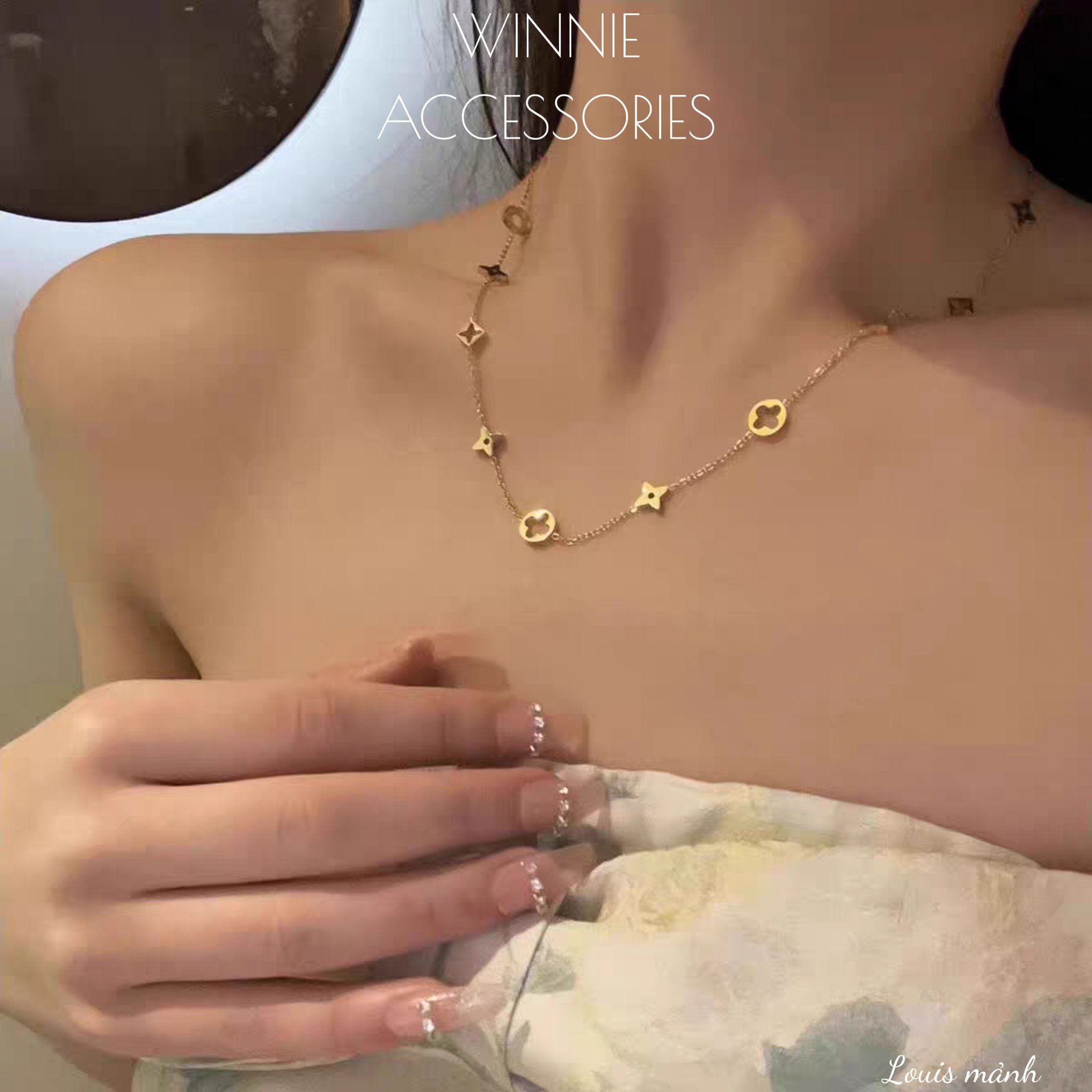  Dây chuyền titan Louis mảnh 