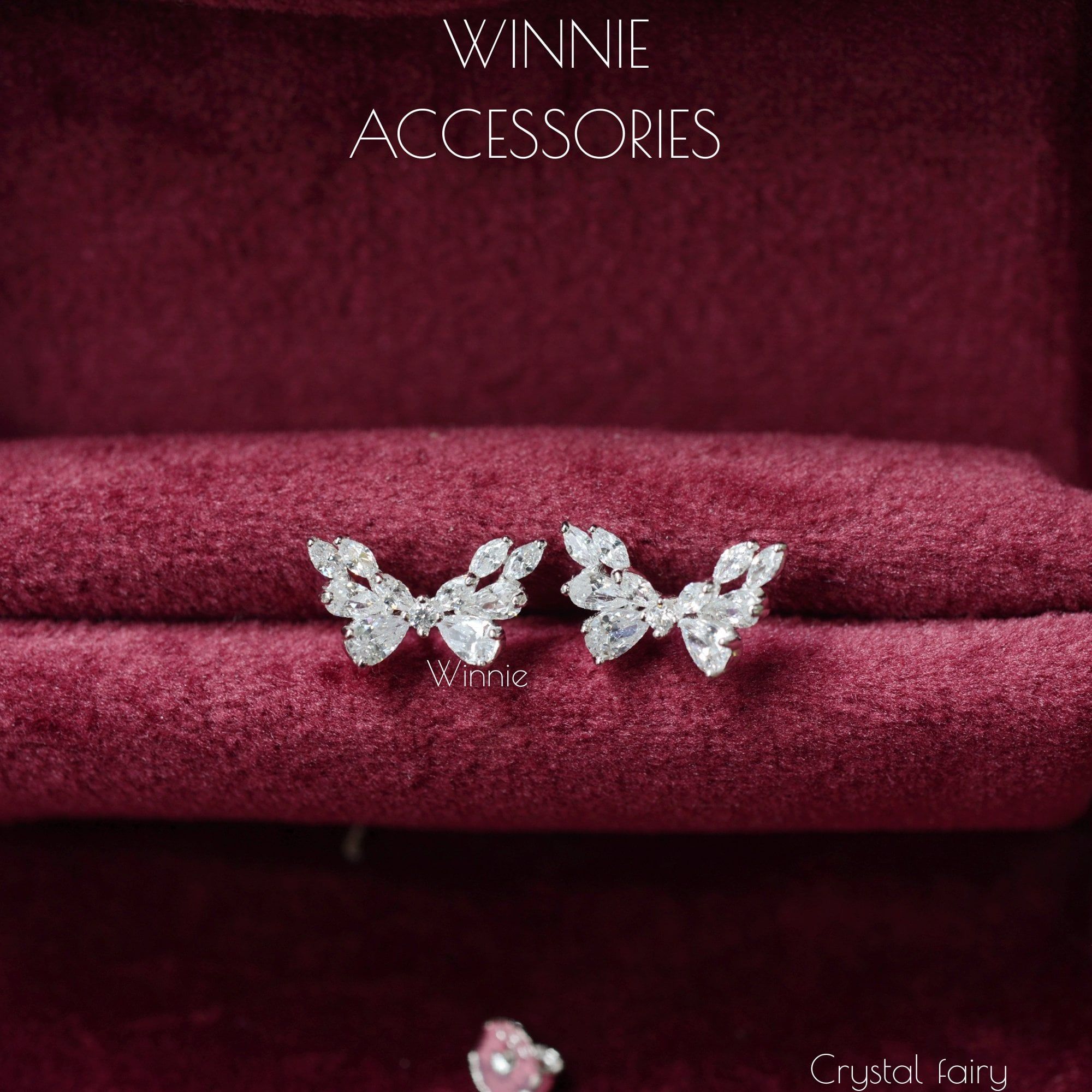  Hoa tai Bạc S925 Crystal Fairy 