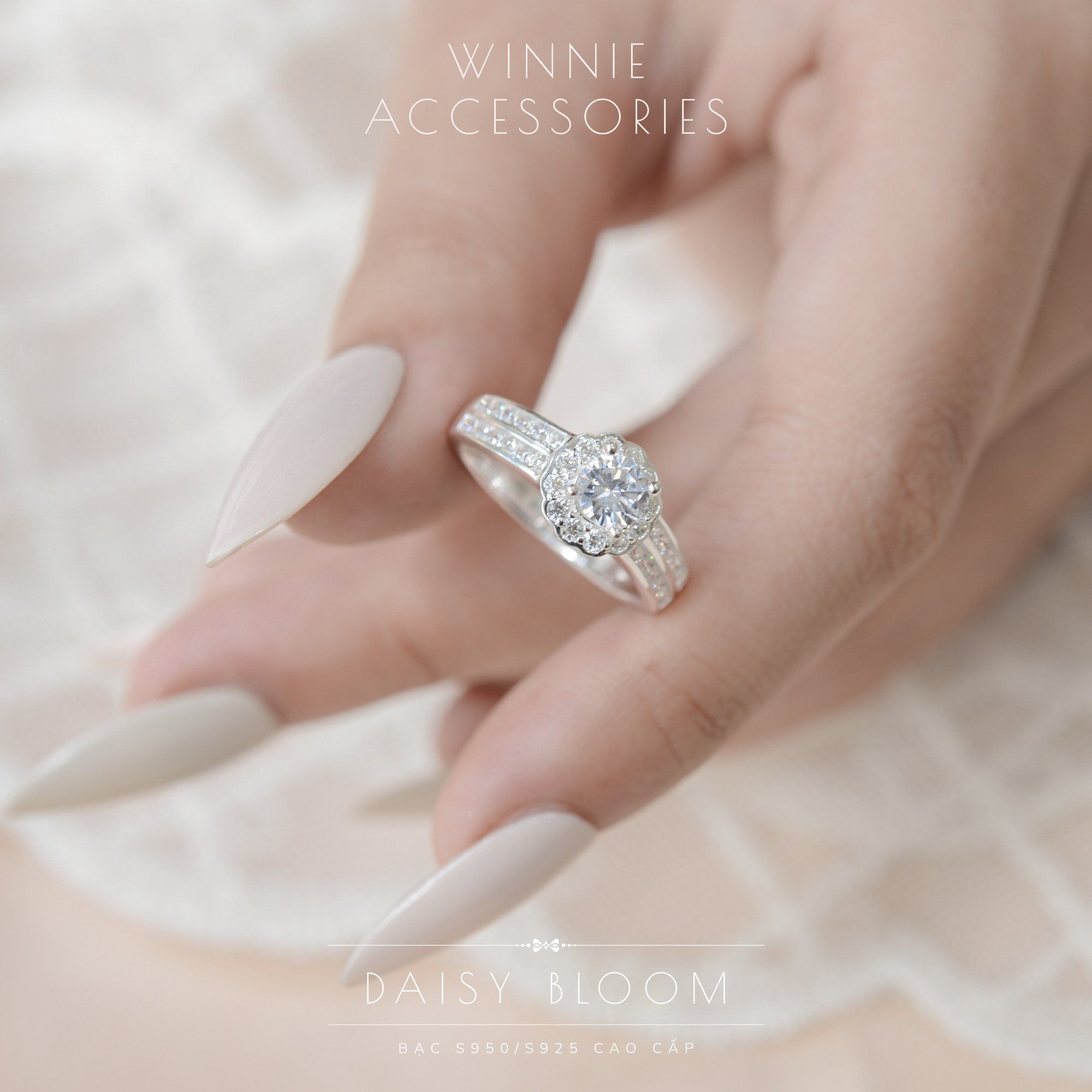  Nhẫn Bạc S925 Daisy Bloom 